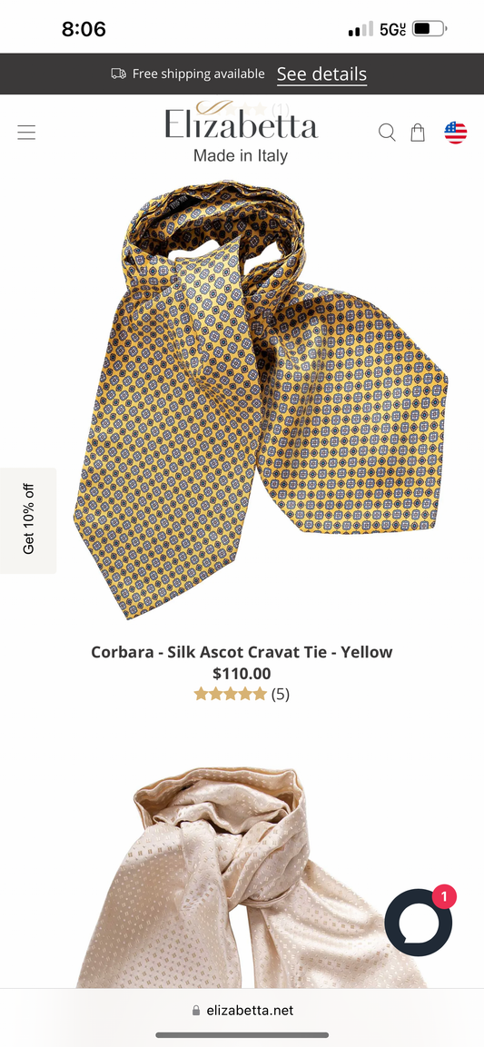 Ascot Necktie